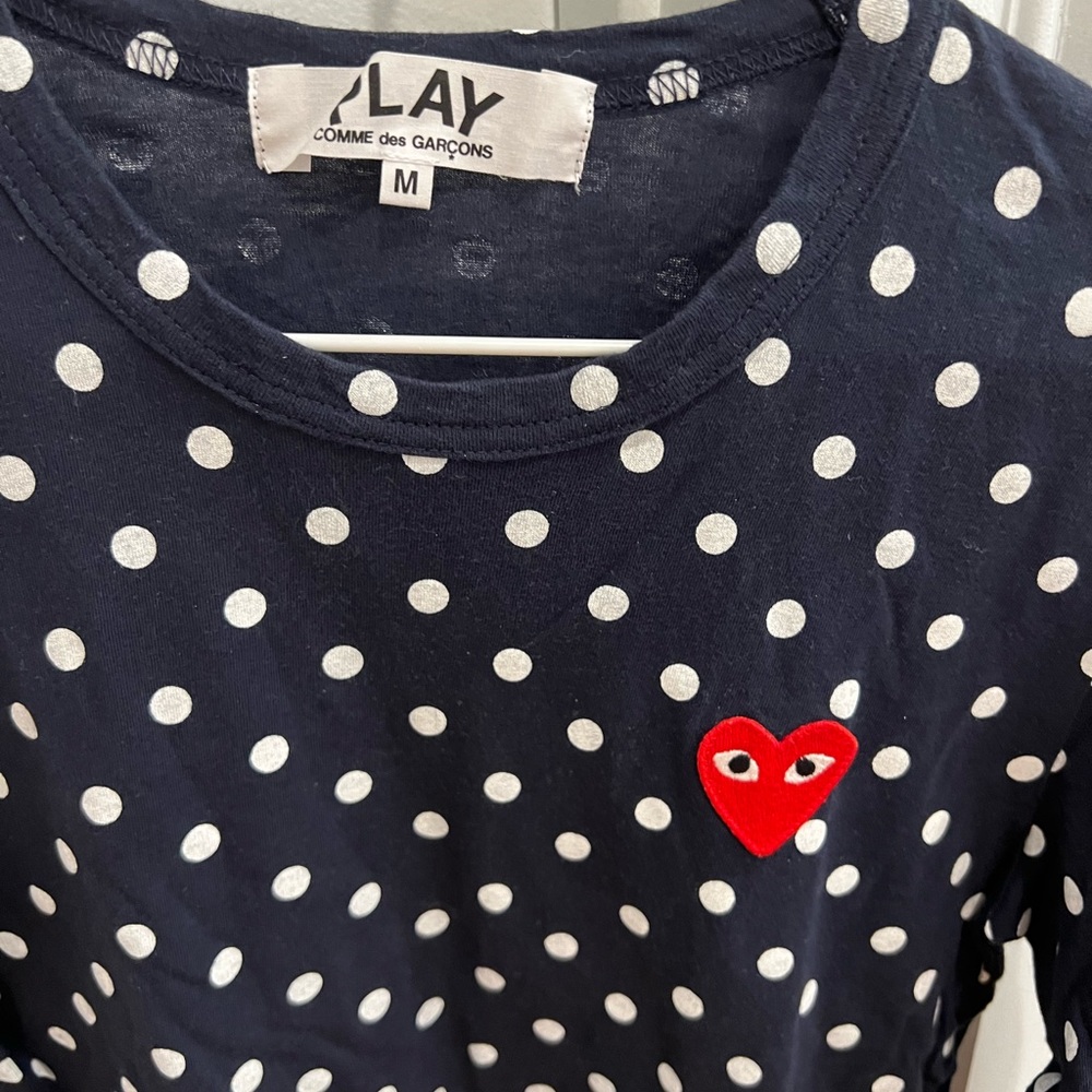 comme de garçon play polka dot shirt - Picture 3 of 7